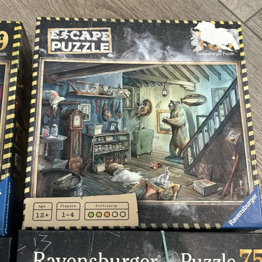 Ravensburger 759 Jigsaw Puzzle Submarine Escape Space‎ Vampire Cabin Lot Of 4